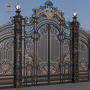 Portail double en fer forgé haut de gamme pour villa, design personnalisé 2D et 3D, fabriqué au Vietnam - Product Image 2