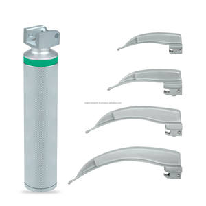 Set de Laringoscopio Veterinario Profesional de Fibra Óptica con 4 Hojas para Intubación Anestésica, Certificado CE, Medivolve MI-600132, Acero Inoxidable - Product Image 2