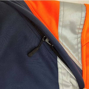 High Visibility Reflective ANSI Class 1 <b>Waterproof</b> LED Flash Customized Logo Safety Clothing Wholesale Mens <b>Working</b> Jacket Hood - Product Image 4
