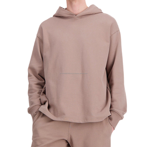 Factory No String Hoodie Sweatshirt for Mens Custom Puff Print Hoodies Drop Shoulder French Terry Hoodies Manufacturer - Product Image 1