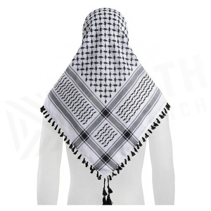 Pañuelo Cuadrado Unisex con Estampado Geométrico Blanco y Negro, Multifuncional, Estilo Étnico, Accesorio para Exteriores para Todas las Estaciones - Product Image 2
