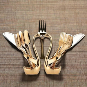 Wholesale Eco-friendly Stainless Steel <b>Flatware</b> Sets Mirror Polish Gold Portable Restaurant for Weddings Manufactured in India - Product Image 1