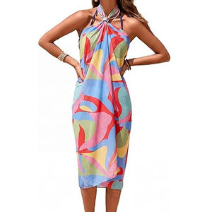 Pareo Sarong Personalizado para Mujer, Traje de Baño Ligero de Rayón Suave para Verano, Venta al por Mayor OEM - Product Image 3