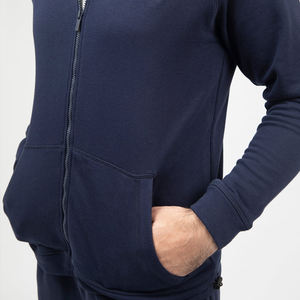 Conjunto Deportivo de 2 Piezas Personalizado Estilo Urbano Otoñal, 100% Algodón Terry, Estampado, Corte Ajustado, con Cierre, para Hombre - Product Image 6