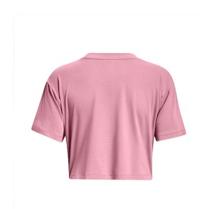 Crop top femme rose uni, col rond, manches courtes, coupe classique, jersey léger et respirant, t-shirt court décontracté pour femme, best-seller - Product Image 6