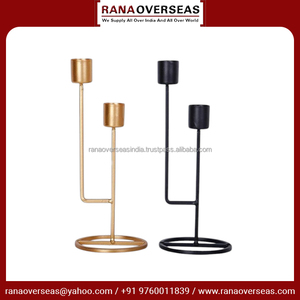 Candelabro Clásico de Metal y Hierro, Negro y Dorado, Adorno de Lujo, Perfecto para Cualquier Ocasión, Varios Estilos Disponibles - Product Image 3