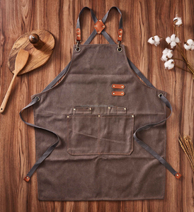 Wholesales Waterproof Canvas <b>Apron</b> High Quality Printing logo Customized Unisex Canvas <b>Leather</b> Accessories AAA-0022 - Product Image 3