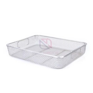 Stainless Steel Manual High Quality Sterilization Tray Rack Welded Wire <b>Mesh</b> Autoclave <b>Basket</b> Surgical Dental Instruments OEM - Product Image 6