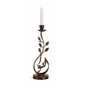 Porte-bougie en acier inoxydable avec design de calligraphie arabe pour la décoration de la maison - Product Image 4
