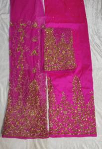 Collection Golden Grace : Magnifique tenue en tissu George bleu ciel avec pierres et motifs délicats pour les grandes occasions - Product Image 3