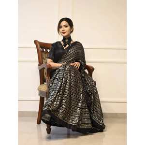 Saree นักออกแบบที่มีลำดับการทำงานสำหรับงานปาร์ตี้และชุดคลับ - Product Image 1