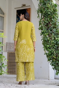 Women Black Printed Co-Ord Set Cotton Kurta & Pants 2 Piece Casual Outfit - Product Image 2