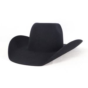 Sombrero de Vaquero de Lana Negra a Rayas, Transpirable, Resistente al Viento, Unisex, para Adultos, Ala Ancha, 56-58 cm, Primavera/Verano, Playa, Aire Libre - Product Image 3
