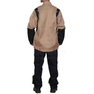 Chaqueta de Trabajo de Alta Visibilidad para Hombre, Antiarrugas, Color Bronceado y Negro, Manga Larga con Bolsillos, Color Personalizado, Uniforme Industrial - Product Image 3