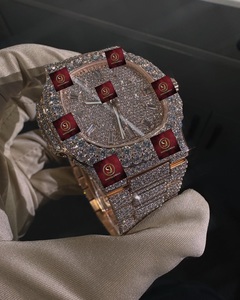 Reloj de Diamantes Unisex de Lujo de 42 mm, Analógico, Mecánico, Cristal de Zafiro, Correa de Acero Inoxidable, Cierre Plegable, Alarma de Alta Calidad - Product Image 3