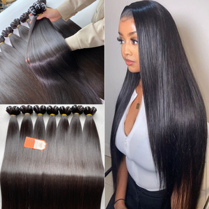 Venta al por mayor Super doble dibujado extensiones de cabello Remy de alta calidad caliente vietnamita tejer paquetes de cabello virgen caliente Stock disponible - Product Image 2