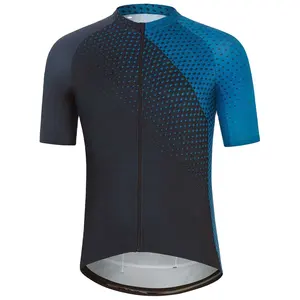 Wholesale Jersey Cycling Men Color Full Zip Low Collar Plain Sublimation Cycling Jersey New Design