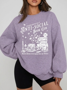 Pull molletonné oversize pour femme, chaud et décontracté, coupe ample, col rond, tendance, vente en gros - Product Image 6