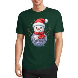 Camiseta para Hombre con Diseño Personalizado a Demanda, Estampado de Muñeco de Nieve, Manga Corta, Cuello Redondo, Ropa Casual, Directo de Pakistán - Product Image 6