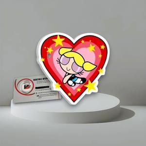 Outil d'extension de cils magnétique en acrylique de haute qualité pour la Saint-Valentin, motif Power Puff Girls, écologique, ovale/carré - Product Image 3