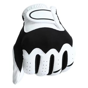 White PU Leather Golf Gloves <b>Full</b> Finger Non <b>Slip</b> Breathable Adjustable Wrist Strap Unisex Sports Gloves - Product Image 6