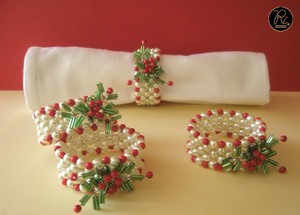 Anillos para Servilletas Hechos a Mano con Cuentas Vintage, Diseño Único, Compre Directamente del Proveedor a Precio de Mayoreo - Product Image 3