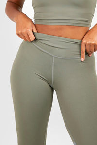 Leggings Deportivos de Cintura Media Súper Suaves para Mujer, Tejidos, Transpirables, Diseño Simple, Precio al por Mayor - Product Image 2