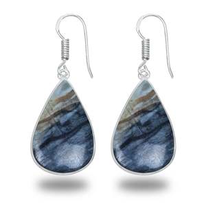 Hermosos y Modernos Pendientes Colgantes de Bisel Plateado con Jaspe Picasso Natural de Múltiples Formas, Venta al por Mayor, el Mejor Regalo para Fiestas para Mujeres y Niñas - Product Image 2