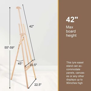 Wood <b>Easel</b> Stand Rectangle Shape Traditional Home Decor Indoor Living Room Use Durable Floor Mount - Product Image 3