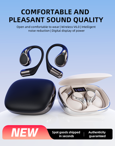 Écouteurs sans fil à crochet d'oreille, suppression du bruit, casque TWS Hi-Fi Stéréo, affichage numérique pour le sport et les appels - Product Image 1