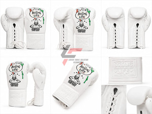 Derniers gants de boxe en cuir originaux, design unique Pit Bull, ligne Isaac Cruz Championship, No Boxing No Life, avec lacets. - Product Image 5