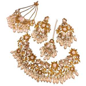 Parures de bijoux de mariée élégantes avec collier et boucles d'oreilles pour soirée, vente en gros OEM - Product Image 1
