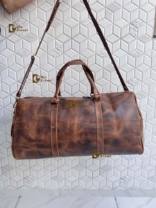 New Design Fashion Crunch Leather Large Capacity Unisex Travel <b>Luggage</b> Bag Animal Print Adjustable <b>Strap</b> Zipper Closure Gift - Product Image 2
