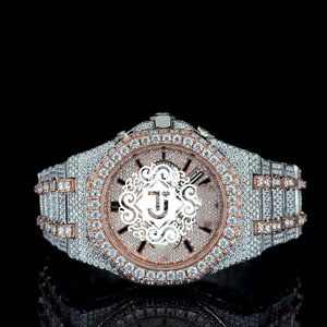 Montre de luxe blanche sertie de diamants, qualité export, idéale pour les événements, les cadeaux et la soirée, disponible à un prix abordable depuis l'Inde. - Product Image 1
