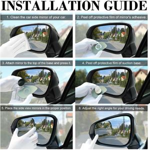 Specchietti Retrovisori Convessi Rettangolari Extra Large in Vetro HD Senza Cornice, Specchio Angolo Cieco Rettangolare Arrotondato, Accessori Esterni Grandangolari - Product Image 4