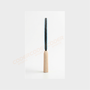 Raquette de tennis de table professionnelle en fibre de carbone, poignée en bois, légère, écologique, surface en caoutchouc bleu ciel, poignée antidérapante - Product Image 2