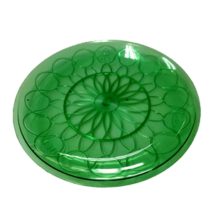 Bandejas de Plástico Azules y Verdes con Diseño Floral, Forma Redonda, Plato para Servir, Material PS - Product Image 2