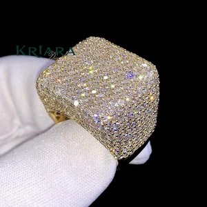 Anillo de Moissanita con Diamantes, Estilo Hip Hop, Joyería Moderna para Fiestas y Uso Diario, Disponible a un Precio Razonable - Product Image 3