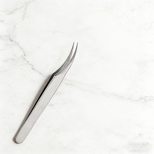 Pinzas Curvas de Acero Inoxidable para Extensión de Pestañas de 12.5 cm, Herramienta de Aislamiento de Pestañas de Precisión para Maquilladores Profesionales - Product Image 2