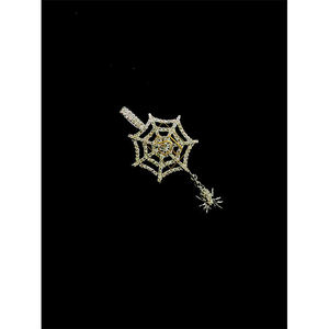 14K <b>Solid</b> <b>Gold</b> Iced Custom Web Hanging Spider <b>Pendant</b> Trendy Unique Design VS Natural Diamond Charms Fine Jewelry Necklaces Gift - Product Image 1
