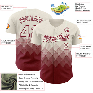 Nouveaux maillots de baseball au design classique, sublimation, 100% polyester, uniformes d'équipe sportive, respirants, haute performance, vêtements de sport - Product Image 3