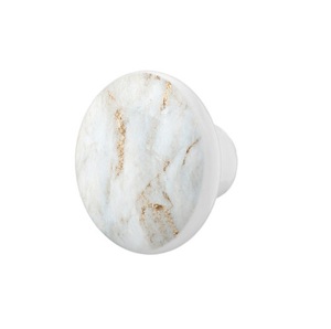 Boutons de tiroir et de commode en marbre naturel faits à la main, écologiques, minimalistes, avec laiton, fabriqués en Inde - Product Image 4