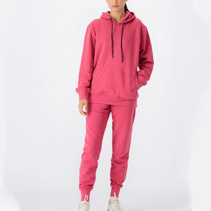 Conjunto Deportivo Informal de Invierno de 2 Piezas con Logotipo Personalizado, Ligero y Ecológico, Sudadera con Capucha y Pantalones Deportivos Ajustados - Product Image 1