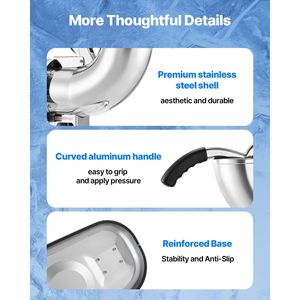Commerciale 440LBS/H elettrico argento rasato macchina per il ghiaccio 440 Lbs/hour commerciale commerciale di qualità commerciale tritaghiaccio commerciale - Product Image 6