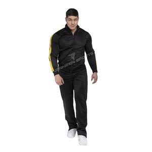 Ensemble de survêtements deux pièces avec logo personnalisé, 100% coton molletonné, vêtements d'entraînement pour hommes, confortables, respirants, légers, fermeture éclair solide - Product Image 1