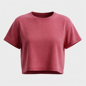 Camisetas Cortas Transpirables de Talla Grande para Mujer, Camisetas de Algodón de Media Manga, Ropa Deportiva Ajustada, Ropa de Moda Boutique, Tendencias de Moda para Gimnasio - Product Image 1