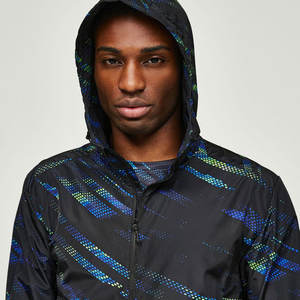 Chaqueta Cortavientos con Capucha para Hombre, Duradera, de Alta Calidad, Transpirable, Personalizable, Antiarrugas, con Logotipo Frontal, Poliéster/Nailon - Product Image 5