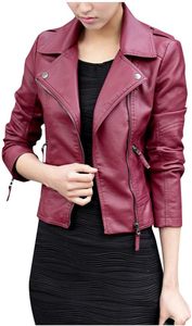 Leather Bomber <b>Jacket</b> Women Men Unisex Black Zipper Closure Solid Color Autumn Winter Wear Regular <b>Fit</b> <b>Slim</b> Style Eco-Friendly - Product Image 2