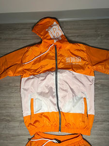 Ensemble coupe-vent et short personnalisé de haute qualité pour homme, ensemble short coupe-vent d'été unisexe, ensemble short en nylon bicolore - Product Image 4