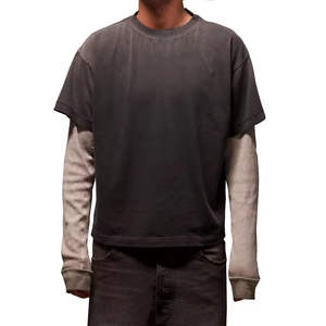 T-shirt Homme Double Manches Double Couche Coupe Oversize – Produit Tendance - Product Image 3